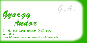 gyorgy andor business card